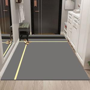 Budis Ковер 160х200 см для прихожей/ванной, впитывающий, нескользящий, классический минимализм A06 [Non-Slip Tech Fabric]