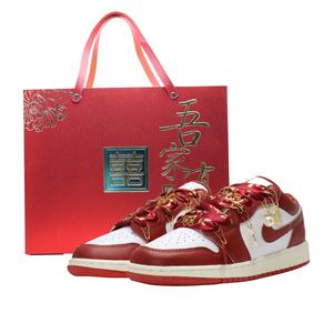 Баскетбольные кроссовки Air 1 для детей, начальная школа Jordan, белый/красный