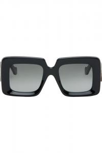 Солнцезащитные очки с квадратными анаграммами и скошенными краями Loewe, черный