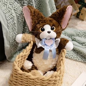 Коллекция Run Collection немецкие кудрявые кошки плюшевые куклы высота 45см/60см DUOAI, черный