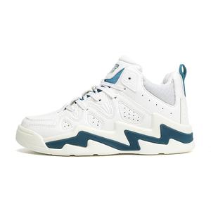 Кроссовки для скейтбординга унисекс мид-топ белые OHJC, бело-синие