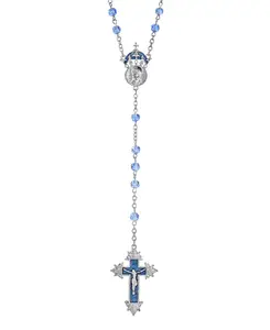 Четки «Царь царей» с серебристой эмалью и сапфировым оттенком Symbols Of Faith, silver-tone