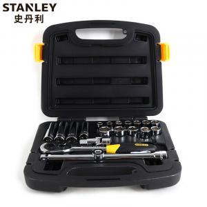 Stanley STANLEY Набор из 20 предметов, серия 12,5 мм, метрический набор, профессиональный ремонт машин, авторемонт, гаечный ключ 94-186-22