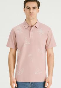 Поло Jack & Jones MIT BOTANIK-STICKEREI KURZARM, Rosa/Light Pink