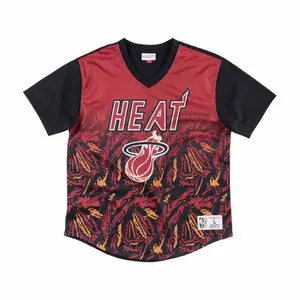 Mitchell Ness Футболка Mitchell & Ness унисекс, красно-черная