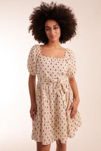 Мини-платье Dobby Spot Blue Vanilla, бежевый