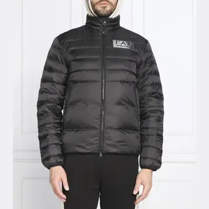 Пуховик стандартного кроя Ea7, черный