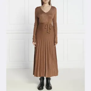 Платье с поясом Twin-Set, коричневый