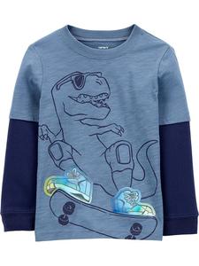 Рубашка с длинным рукавом carter's, синий