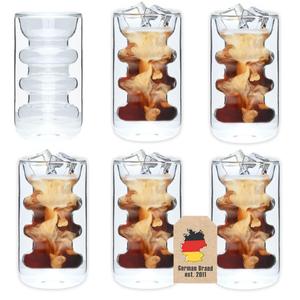 Кофейные стаканы 260 мл (набор из 6 штук) Intirilife, прозрачный