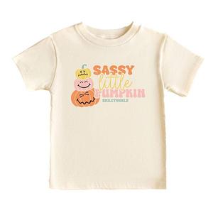 Smileyworld sassy little pumpkin - детская футболка с коротким рукавом The Juniper Shop, Cream