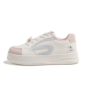 HUANQIU Женские кроссовки для скейтбординга с амортизацией, износостойкие, увеличивающие рост, бежево-розовые