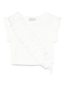 Monnalisa футболка с оборками, нейтральный