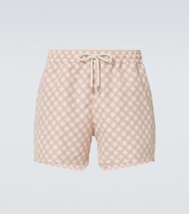 Плавки Rio с принтом Frescobol Carioca, Salmon Pink& Ecru