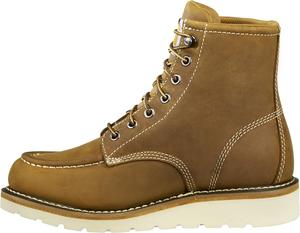 Carhartt мужские водонепроницаемые 6-дюймовые мокасины со стальным носком и клиновидной подошвой рабочие ботинки, Light Brown