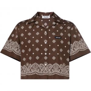 MIU MIU SS25 Рубашка женская Brown