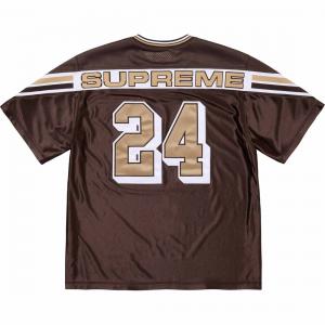 Футболка Jacquard Rib Football Jersey Supreme, коричневый