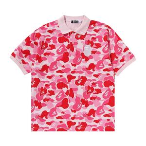 Поло BAPE ABC Camo Large Ape Head Polo, Pink