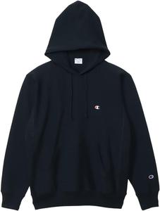 Мужская толстовка Champion REVERSE WEAVE(R) C3-Y131 с длинным рукавом, 100% хлопок, 283 г, свободный крой, флисовая подкладка, вышивка, логотип One Point, толстовка с капюшоном Reverse Weave(R), темно-синий