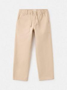 Детские хлопковые чинос мартин с завязками Mango, Beige