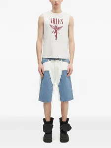 Футболка с принтом Aries, белый