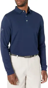 Мужская поло Callaway с длинным рукавом Core Performance, технология Opti-Dri, защита от солнца