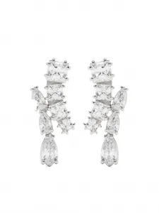 Серьги-подвески Matrix Swarovski, серебяный