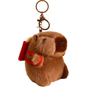 Очаровательная плюшевая кукла капибара-повар с подвеской, высота 12см/14см/15см ROUERXIONG