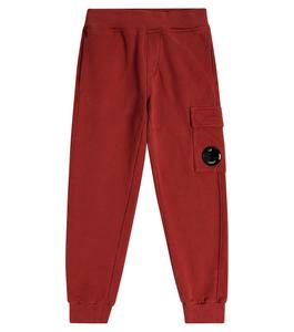 Базовые спортивные штаны из хлопкового флиса C.P. COMPANY KIDS, красный