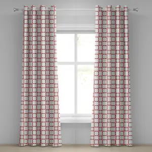 Шторы на люверсах ABAKUHAUS в этническом стиле, современные и ностальгические, квадратной формы, с рисунком в средневековом стиле, декоративные, двухпанельные, 280 см x 260 см, каштаново-коричневый цвет Abakuhaus