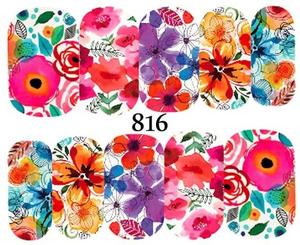 Водные наклейки для ногтей - №816, Raisin