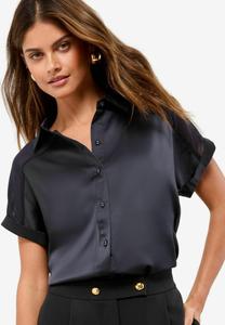 Блуза Lipsy Button-down blouse, Navy/Blue