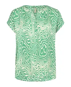 Зеленая блузка с графическим принтом Luna 1 Soyaconcept, зеленый