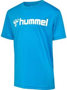 Рубашка Hmllogo Jersey S/S Kids синего цвета Hummel