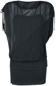 Футболка Forplay 2 in 1 Side Sleeve Chiffon Dress, черный