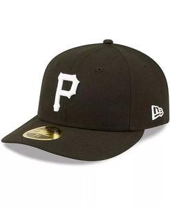 Мужская приталенная шляпа Pittsburgh Pirates черно-белая с низким профилем 59FIFTY New Era