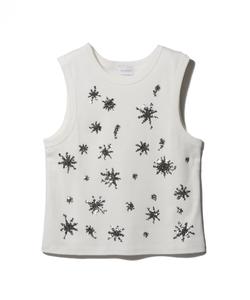 Майка с блестками ПОСТОЯННАЯ Column, цвет White