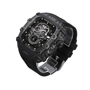 Akkerds Часы Apple Alloy Case Material Ultra2/1 Generation, Black case, black black medium frame, black fluoroelastomer single-hand buckle strap