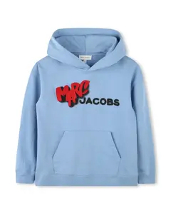 Детский свитер голубого цвета из хлопка Marc Jacobs