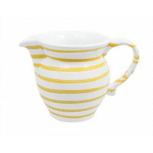 Гладкий молочник с желтым пламенем 0,3 л/высота: 9,5 см Gmundner Keramik, белый желтый