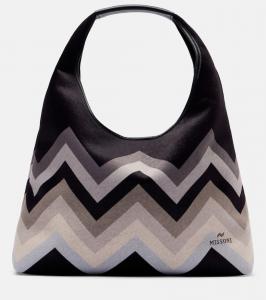 Сумка-тоут с кожаной отделкой Zig Zag Missoni, Black