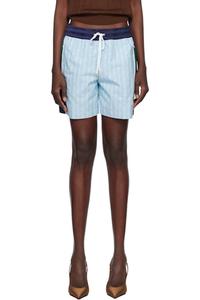 Синие полосатые шорты Laurel Track Shorts Casablanca
