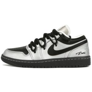 Jordan Кроссовки баскетбольные низкие Unisex Silver с амортизацией Air 1 в винтажном стиле