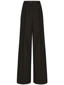 Dolce & Gabbana широкие брюки в тонкую полоску, черный
