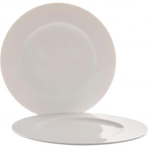 Сервировочная тарелка Platzteller HEIKE WEISS 32 см, набор из 2 частей, круглая, фарфор многофункциональна: используется как подтарельник, сервировочная тарелка или для украшения стола Retsch Arzberg, белый
