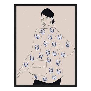 Картина Any Image Fashion Illustration, 32x42x2,6 см цвет schwarz