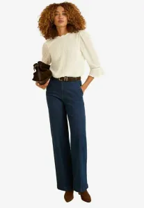 Блузка из ткани добби с рукавами-колоколами 3/4 прямого кроя Love & Roses, Ivory