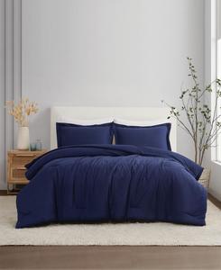 Комплект постельного белья Brookyln Loom из 3 предметов, 100% лен, размер King Brooklyn Loom, Navy