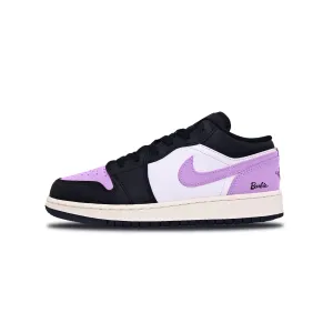 Jordan Детские баскетбольные кроссовки Air 1 Purple Elf из искусственной кожи с противоскользящей и износостойкой подошвой