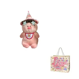 Мягкая и милая плюшевая кукла с прической поросенка высота 35см/45см BUDUO